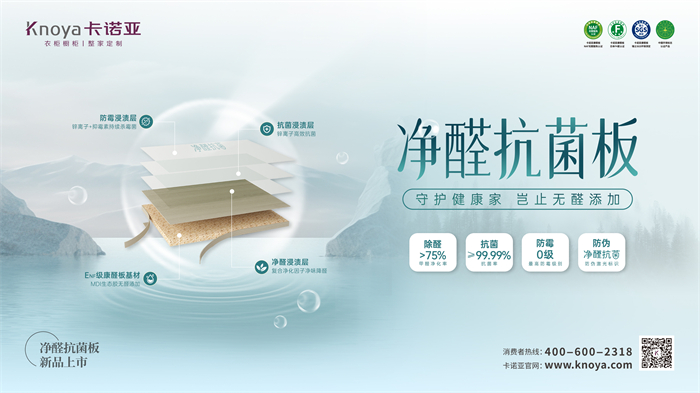 卡諾亞凈醛抗菌板豈止無醛添加,全方位守護健康家