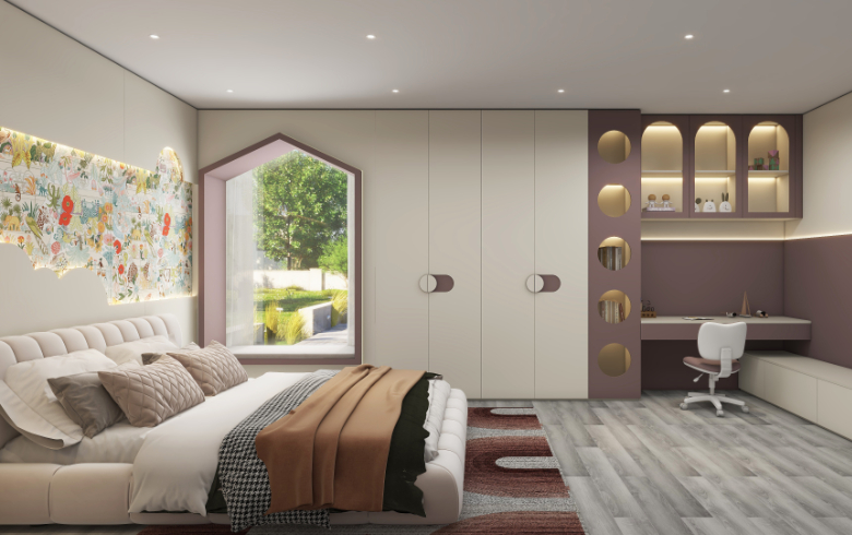 綿云幾何·學在臥室