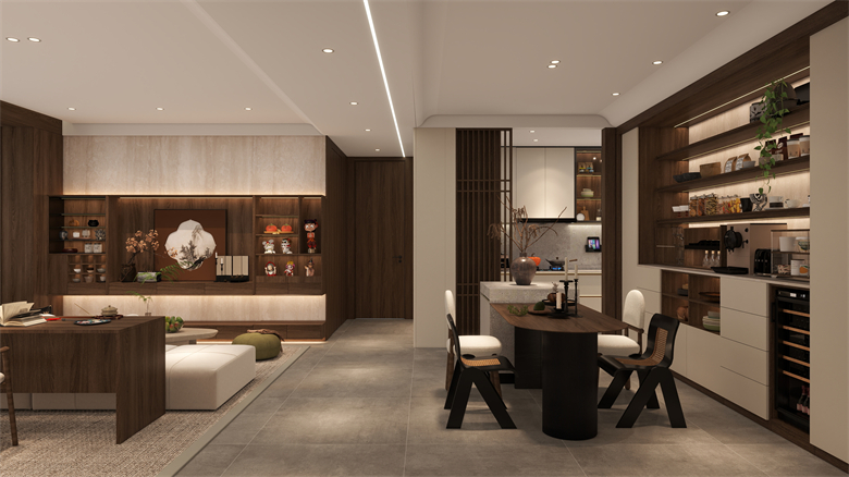 羅亞全屋定制林隱系列：墨韻林隱處，東方雅居生